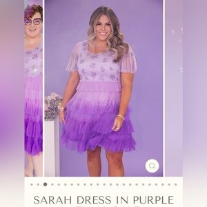 Ivy city co Sarah dress in purple NWT